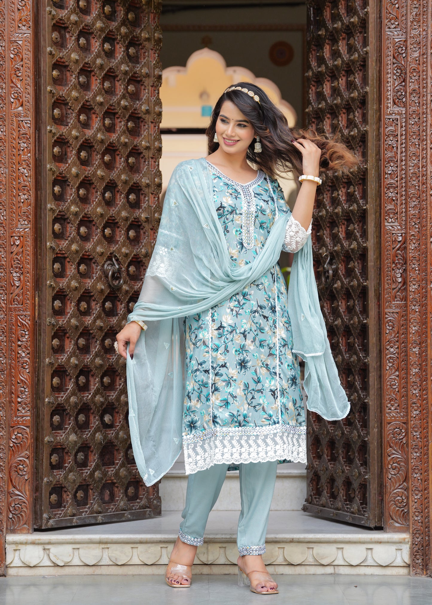 HARPER GREYISH PAKISTANI SUIT SET