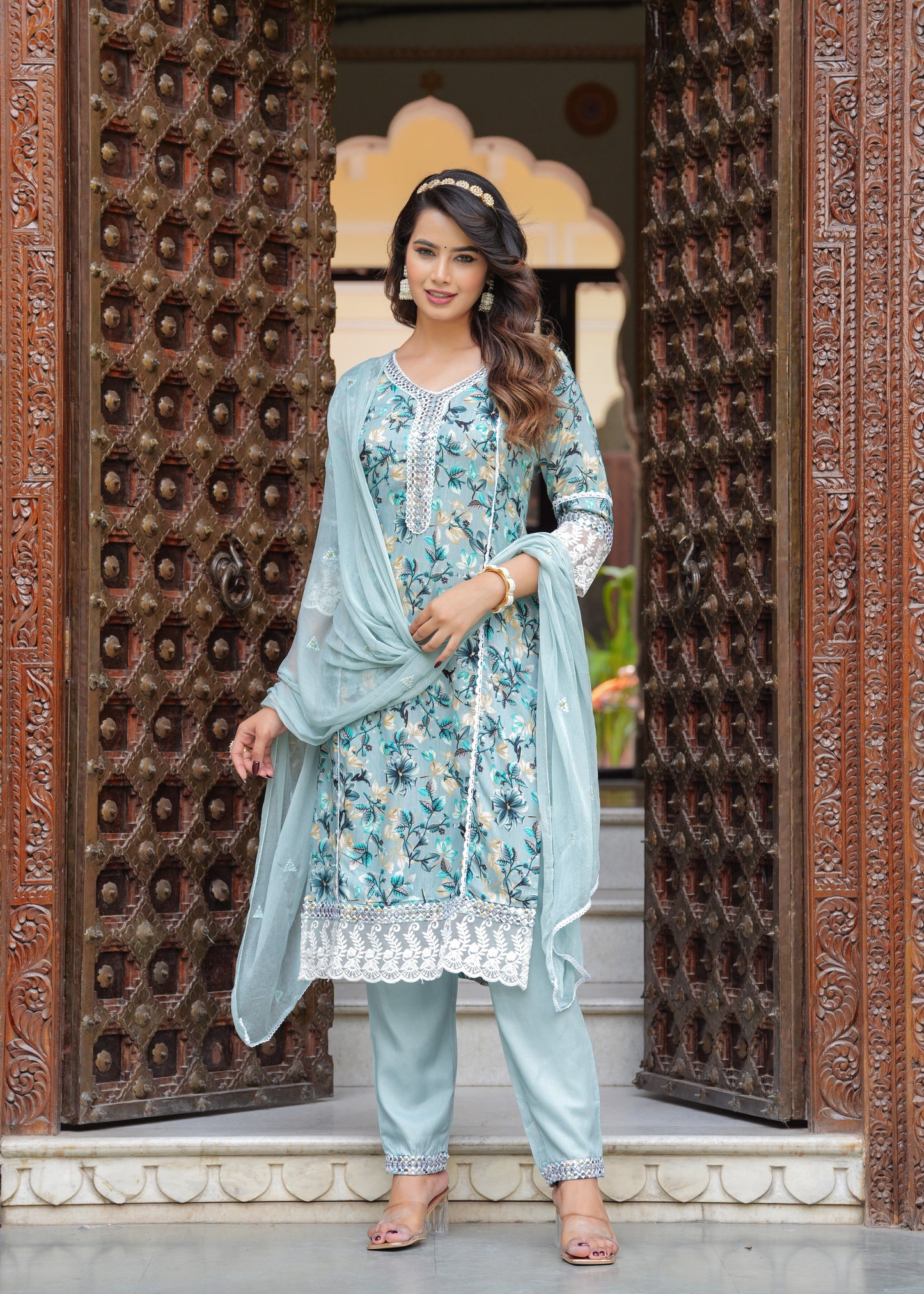 HARPER GREYISH PAKISTANI SUIT SET