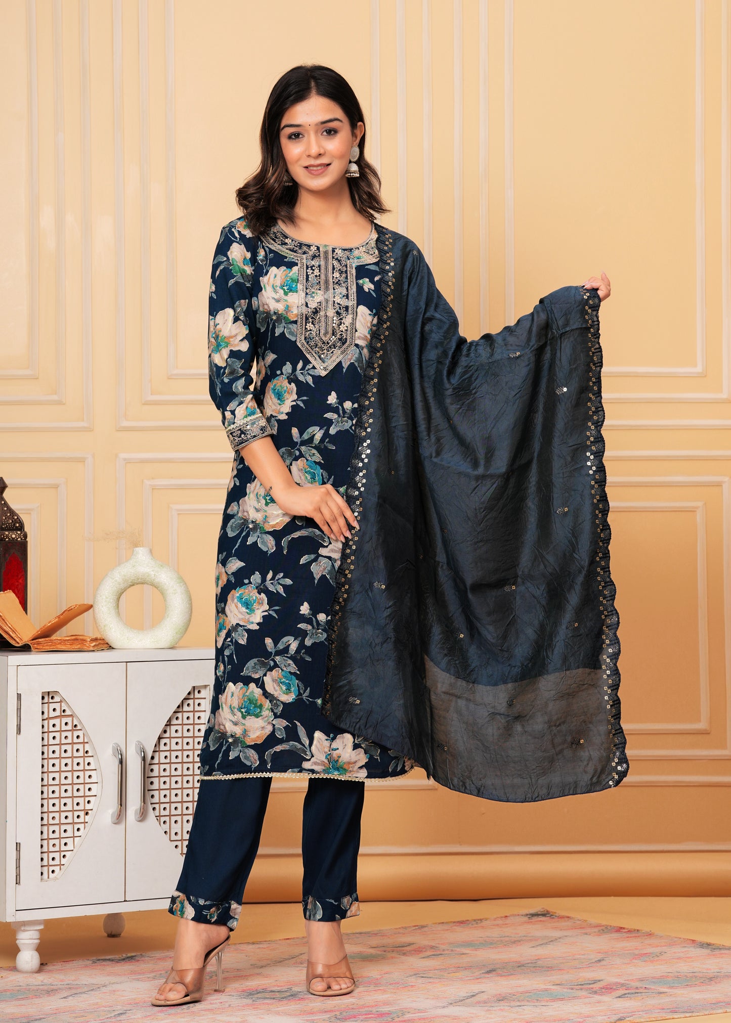 DEEP BLUE SERENITY KURTA SETS