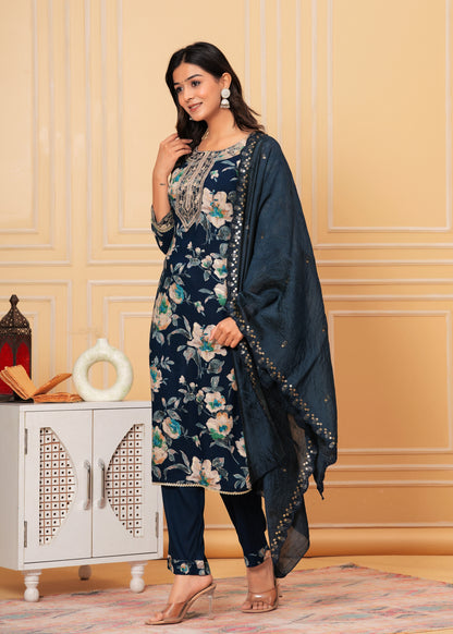 DEEP BLUE SERENITY KURTA SETS