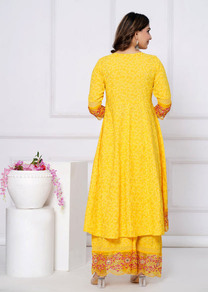 LAVINIA YELLOW COTTON KURTA SET