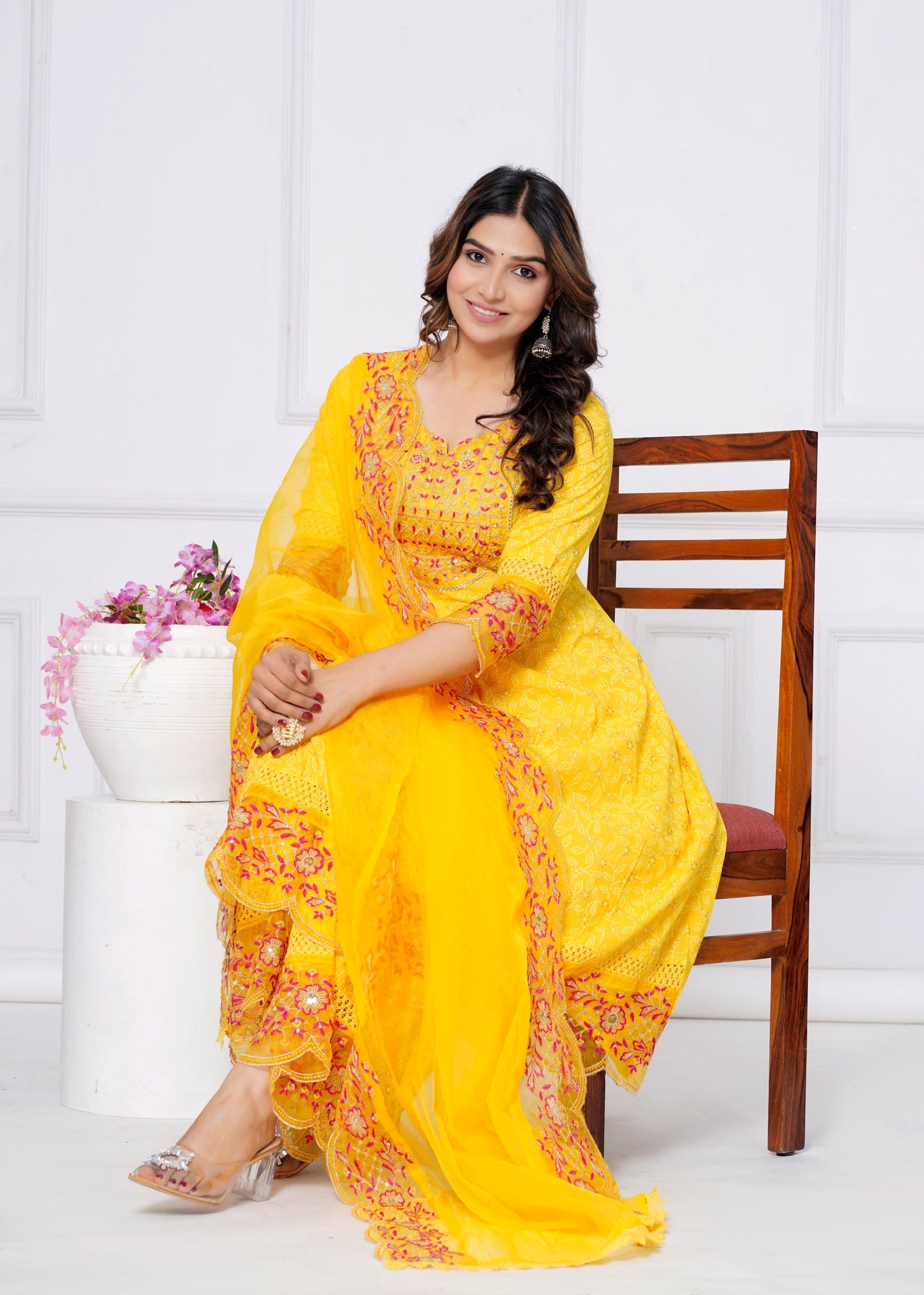 LAVINIA YELLOW COTTON KURTA SET