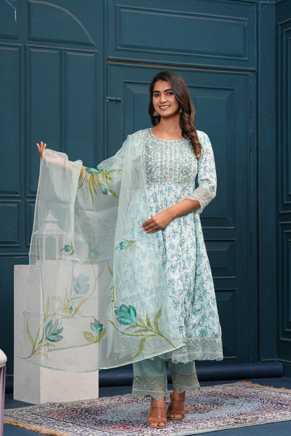 AMBRAISH PURE SCHIFFLI  ANARKALI SUIT SETS