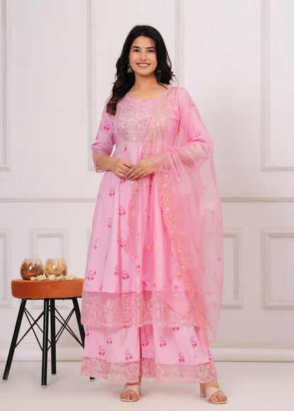 MISHIKA REYON SHRARA SUIT SET