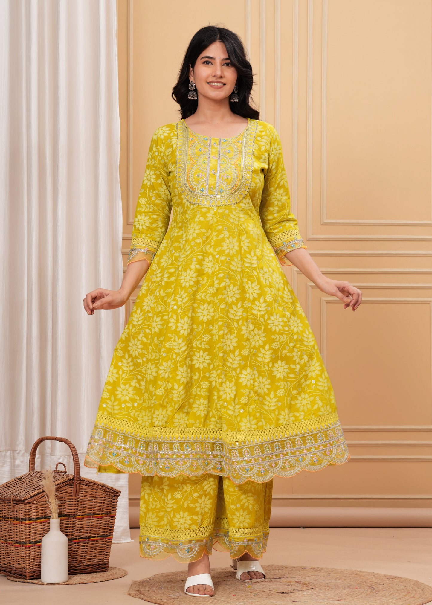 MELLOW YELLOW COTTON KURTA SET