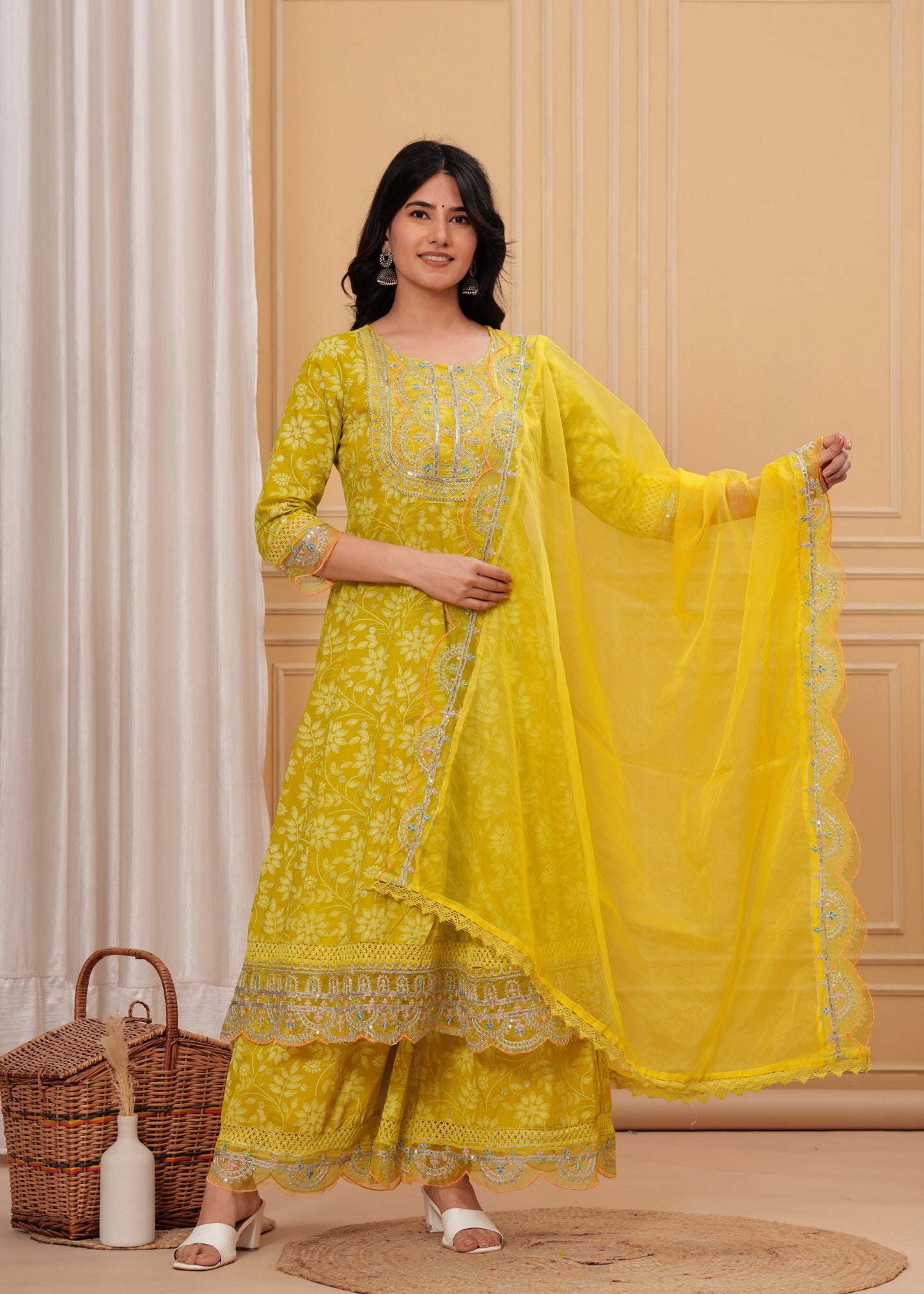 MELLOW YELLOW COTTON KURTA SET