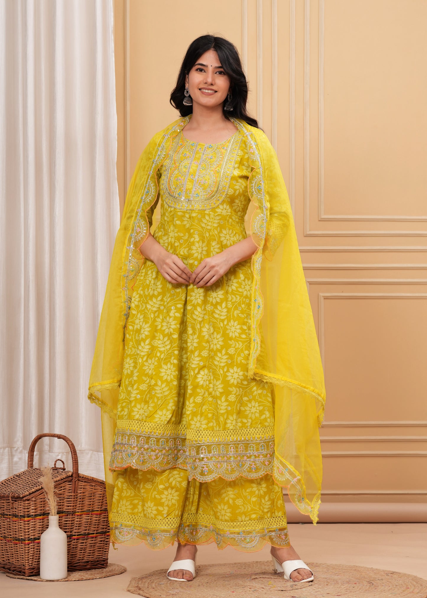 MELLOW YELLOW COTTON KURTA SET