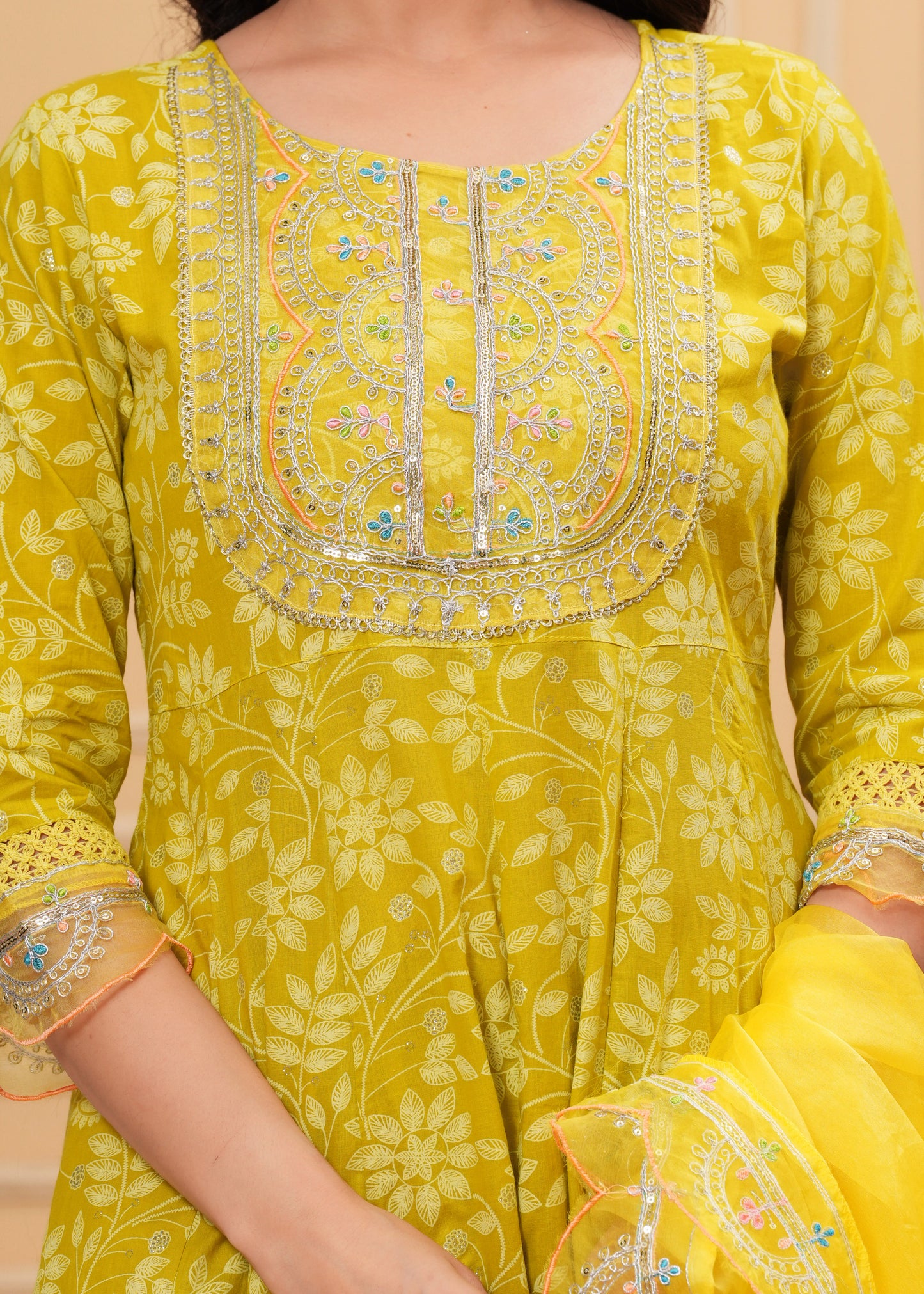 MELLOW YELLOW COTTON KURTA SET