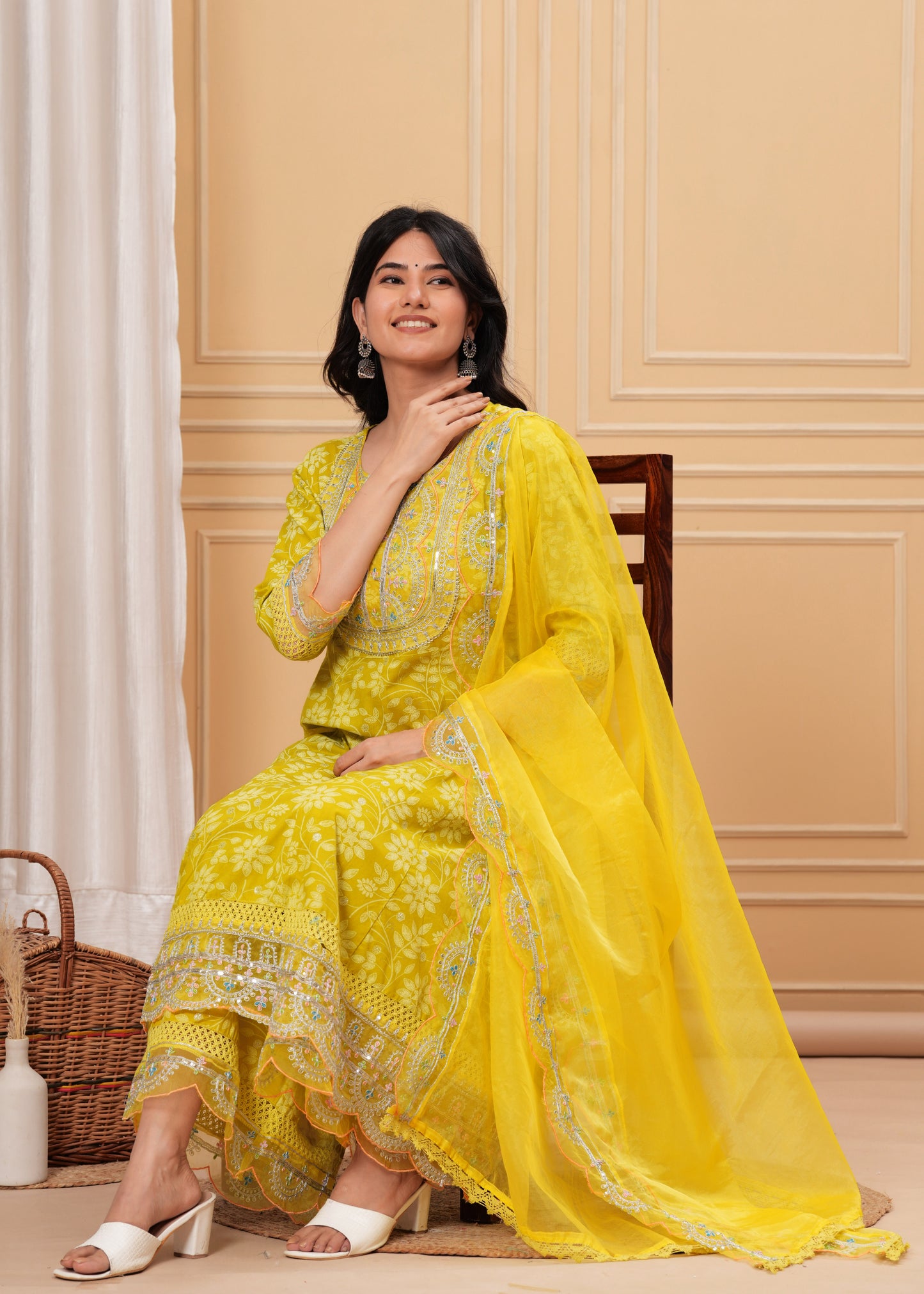 MELLOW YELLOW COTTON KURTA SET